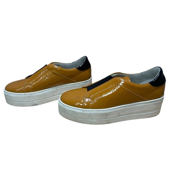 Bos. & Co. MONA OCHRE/BLACK ELASTICATED SHOES Size 5.5 - Picture 2 of 6